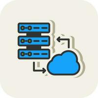 Cloud Server Vector Icon Design
