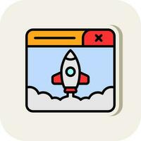 Rocket Launch Vector Icon Design