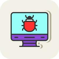Computer Bug Vector Icon Design