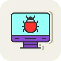 Computer Bug Vector Icon Design