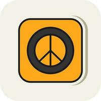 Peace Sign Vector Icon Design