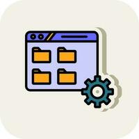 Folder Management Vector Icon Design