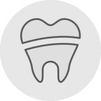 Dental Filling Vector Icon Design