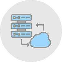 Cloud Server Vector Icon Design