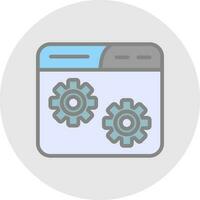 Website Setting Vector Icon Design
