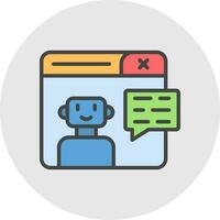 diseño de icono de vector de chatbot