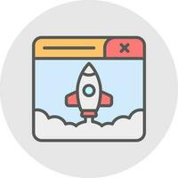 Rocket Launch Vector Icon Design