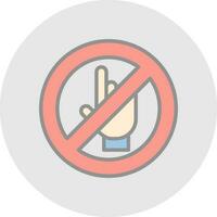 Do Not Touch Vector Icon Design