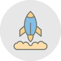 Rocket Launch Vector Icon Design