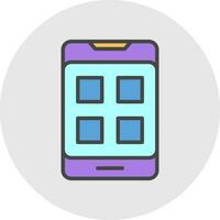 Mobile App Vector Icon Design