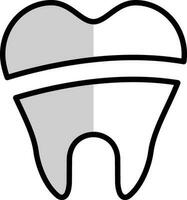 dental relleno vector icono diseño