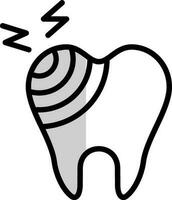 Broken Tooth Vector Icon Design