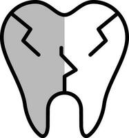 Broken Tooth Vector Icon Design