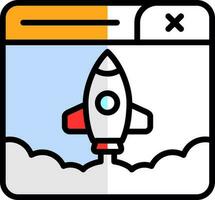 Rocket Launch Vector Icon Design