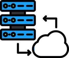 Cloud Server Vector Icon Design