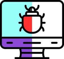 Computer Bug Vector Icon Design