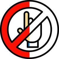 Do Not Touch Vector Icon Design