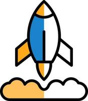 Rocket Launch Vector Icon Design