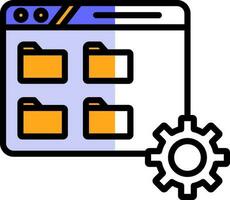 Folder Management Vector Icon Design