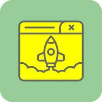 Rocket Launch Vector Icon Design