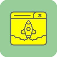 Rocket Launch Vector Icon Design