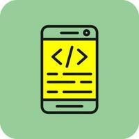 App coding Vector Icon Design