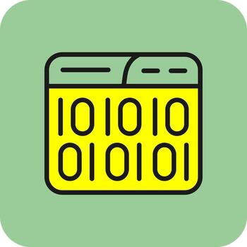 Binary Code Vector Icon Design