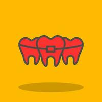 Broken Tooth Vector Icon Design