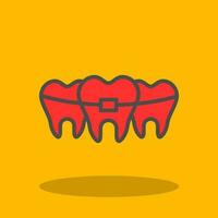 Broken Tooth Vector Icon Design