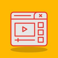 diseño de icono de vector de reproductor de video