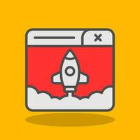 Rocket Launch Vector Icon Design