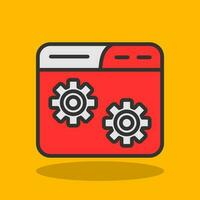 Website Setting Vector Icon Design