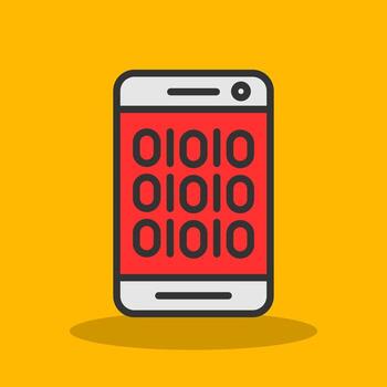 Binary Code Vector Icon Design