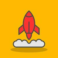 Rocket Launch Vector Icon Design
