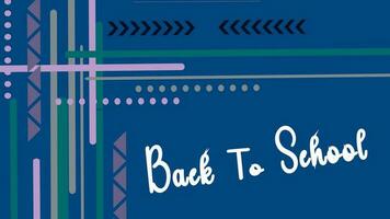 Back to school in blue background vector