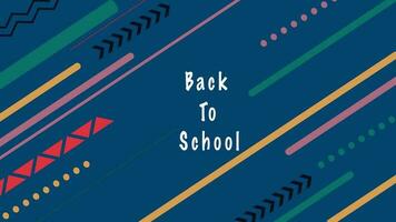 Back to school in blue background vector