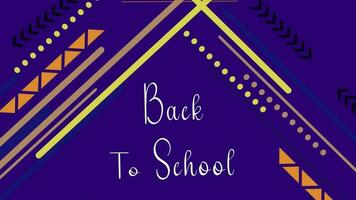 Purple blue back to school background vector