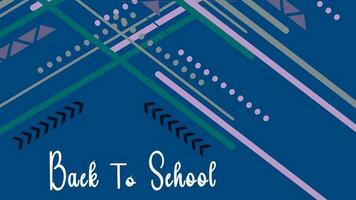 Back to school in blue background vector