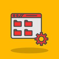Folder Management Vector Icon Design