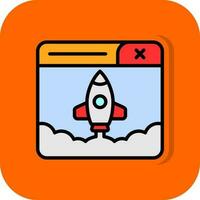 Rocket Launch Vector Icon Design