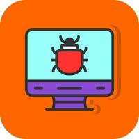 Computer Bug Vector Icon Design