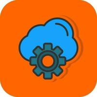 Cloud Settings Vector Icon Design