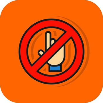 Do Not Touch Vector Icon Design
