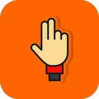 Three Fingers Vector Icon Design