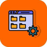 Folder Management Vector Icon Design