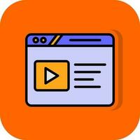 Video Web Vector Icon Design