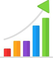 Growth Graph Vector Icon Design