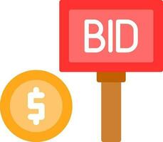 Bid Vector Icon Design