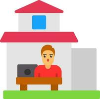 Work From Home Vector Icon Design