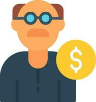 Pensioner Vector Icon Design